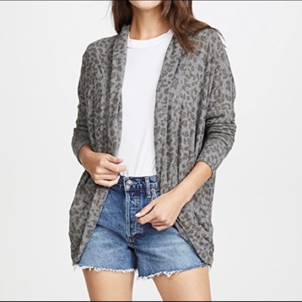 Sundry Leopard Cardigan